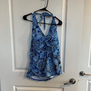 Blue Paisley Halter Top